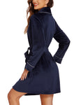 Warm & Cozy Velvet Bathrobe For Women