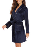 Warm & Cozy Velvet Bathrobe For Women