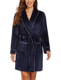 Warm & Cozy Velvet Bathrobe For Women