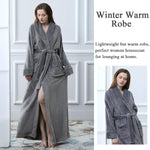 Soft Fleece Bathrobe Robe for Women