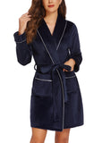 Warm & Cozy Velvet Bathrobe For Women