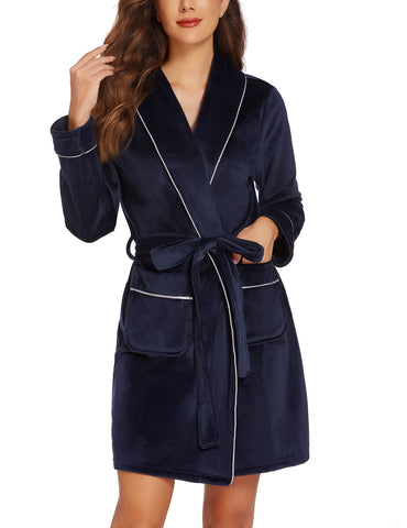 Warm & Cozy Velvet Bathrobe For Women