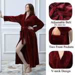 Soft Fleece Bathrobe Robe for Women