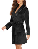 Warm & Cozy Velvet Bathrobe For Women