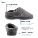 Cozy Terry Hoodback Clog Slippers w/ Memory Foam