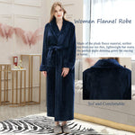 Soft Fleece Bathrobe Robe for Women